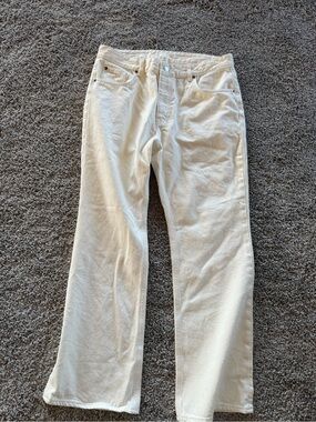 H&M Women's Straight Leg Jeans — Cream/Off-White